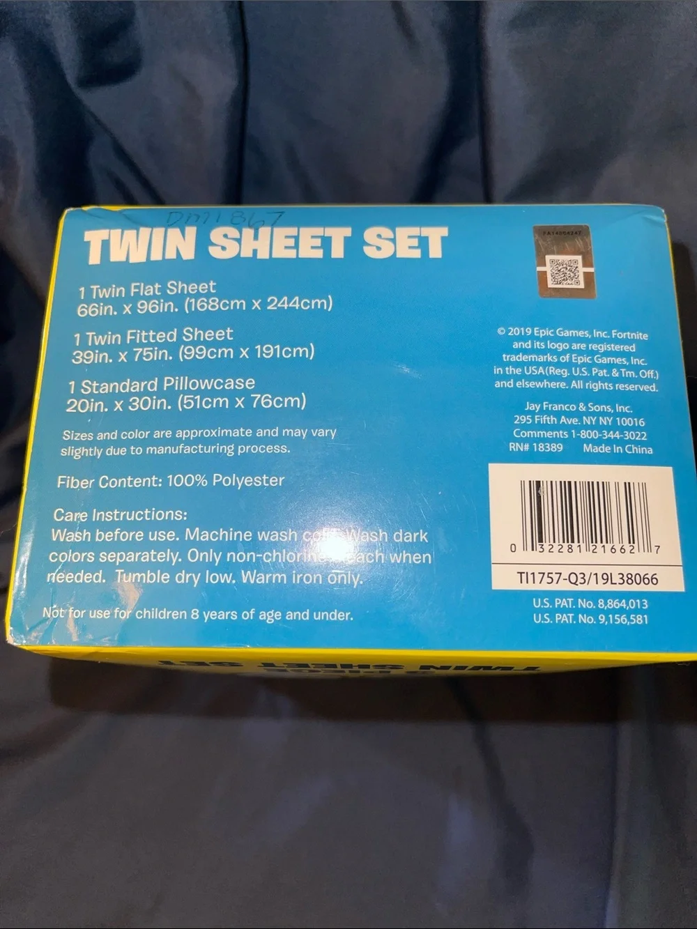 Fortnite Microfiber Twin Sheet Set - White, Teal, Purple